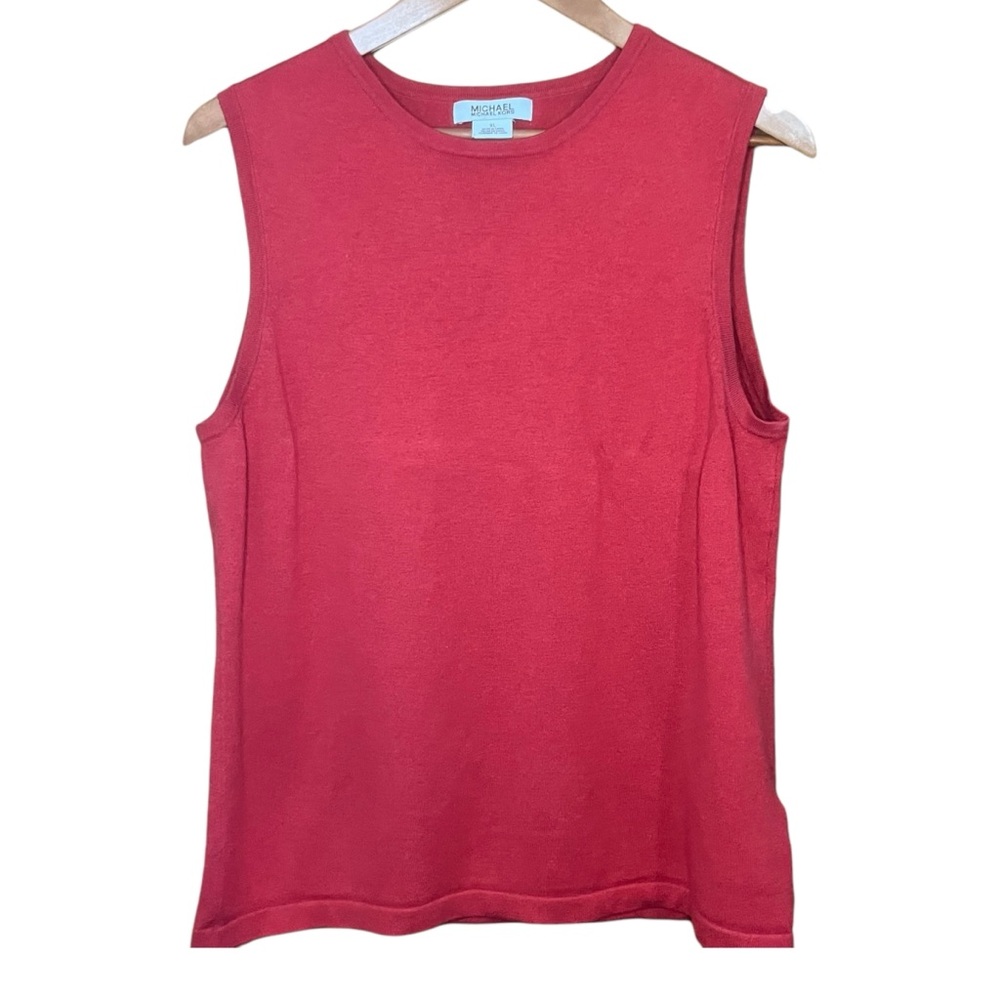 Michael Kors | Women Square Neck Sleeveless Orange Red Top Size XL
